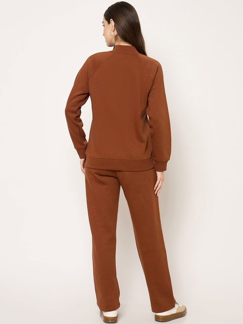 mSECRET Light Brown Embroidered Night Suit