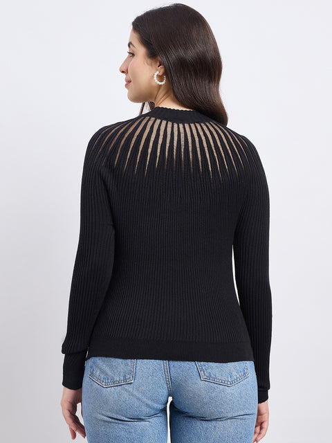 Madame Black Knit Top