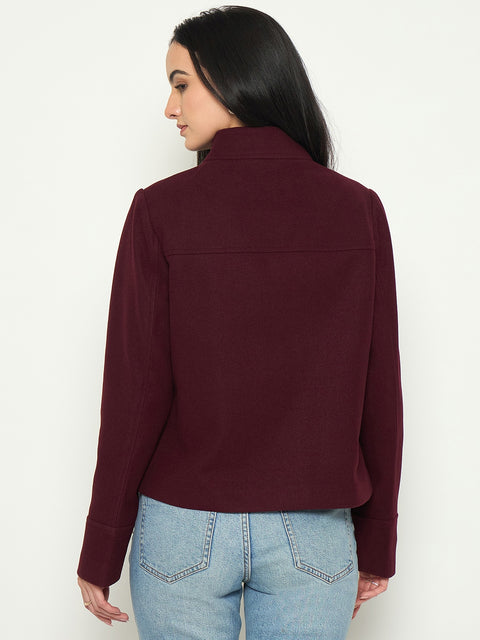 Madame Maroon Short Coat