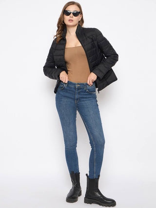Madame Quilted Black Puffer Jacket