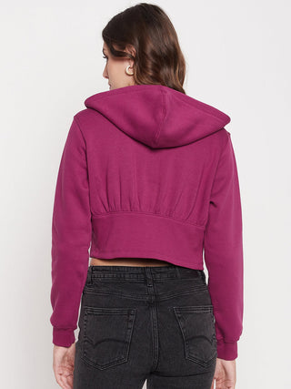 Madame Crop Plum Corset Sweatshirt