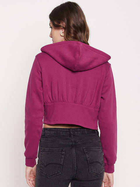 Madame Crop Plum Corset Sweatshirt