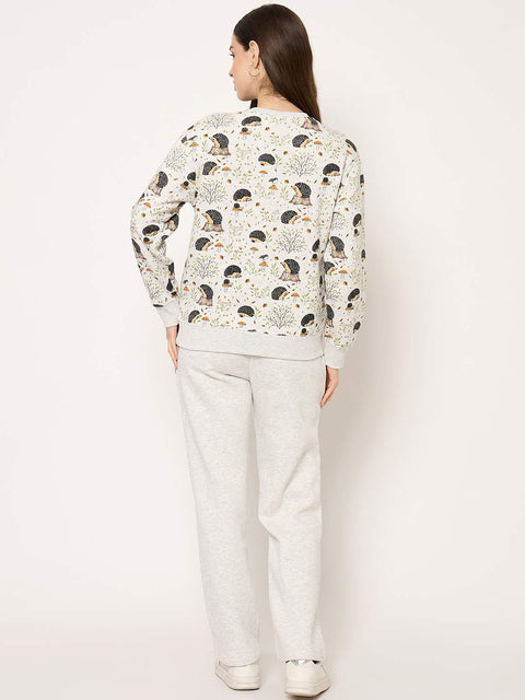 mSECRET Ecru Cotton Night Suit