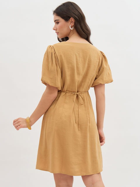 Madame Ruffle Flare Sleeve Dress