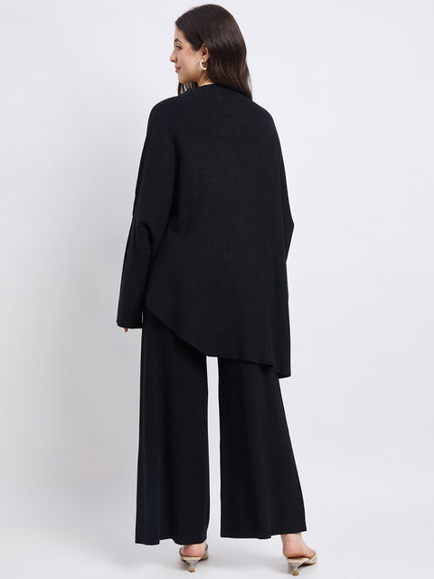 Madame Designer Black Knit Co-ord Set