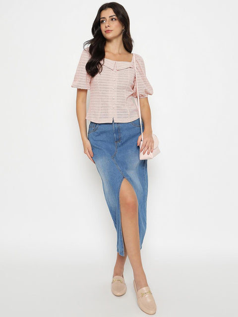 Madame Tie Detail Off Shoulder Hot Pink Top