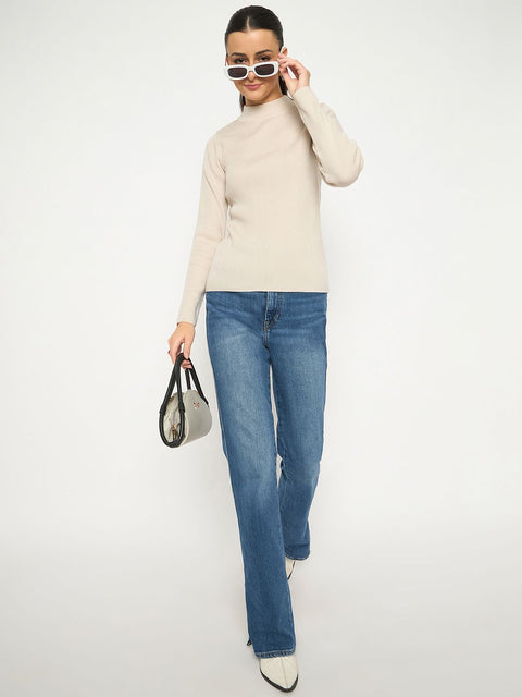 Madame Mock Neck Beige Skeeve