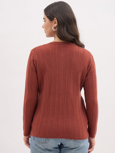 Madame Rust Self Design Cardigan