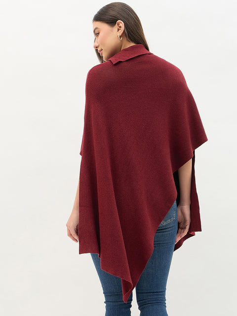 Madame Wine Color Pullover Wine Red Shrug