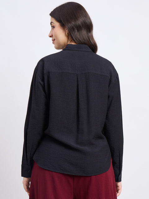 Madame Embroidered Black Shirt