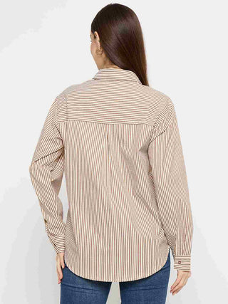 Madame Embroidered Brown Shirt
