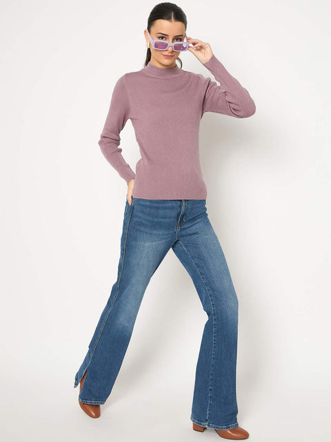 Madame Acrylic Mock Neck Garnet Skeeve