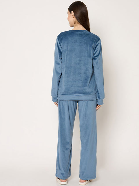 mSECRET Teal Crew Neck Night Suit