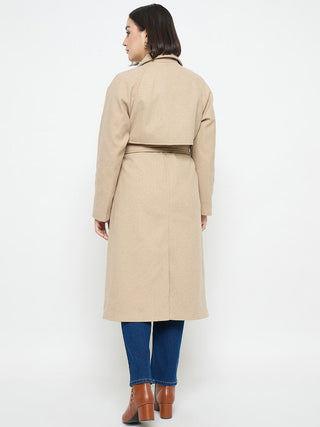 Madame Beige Belted Long Coat