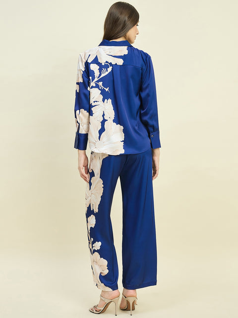 Madame Blue Printed Shirt