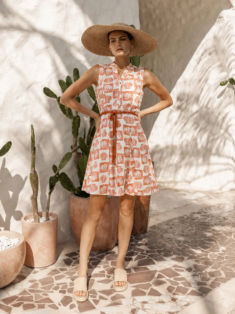 Madame Rust Rayon Linen Blend Midi Dress