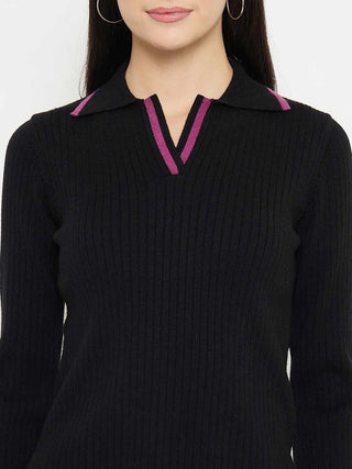 Madame Contrast Trim Black Knitted Co-ord Set