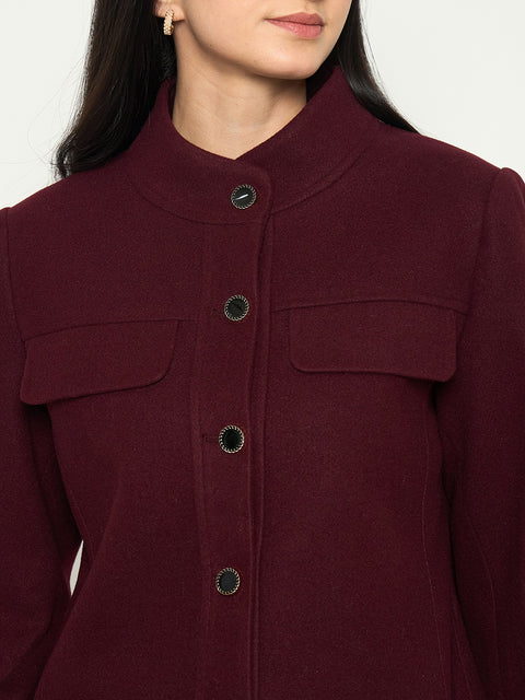 Madame Maroon Short Coat