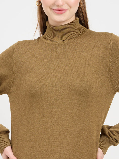 Madame High Neck Olive Sweater