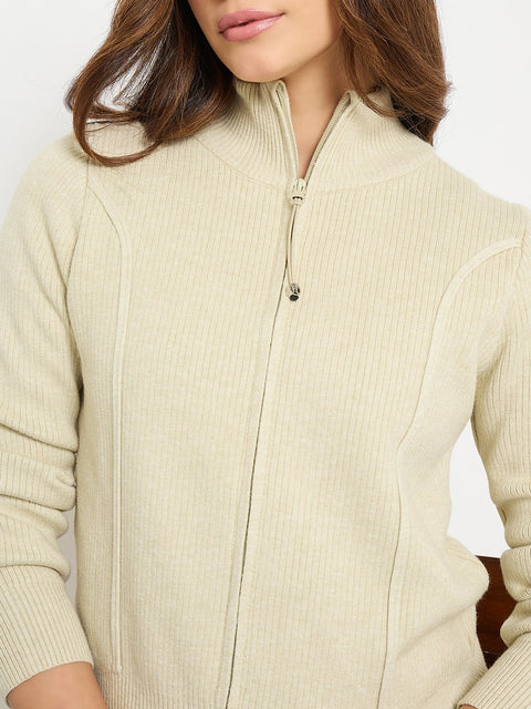 Madame Mock Neck Beige Swaeter