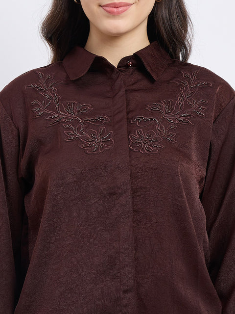 Madame Solid Coffee Shirt