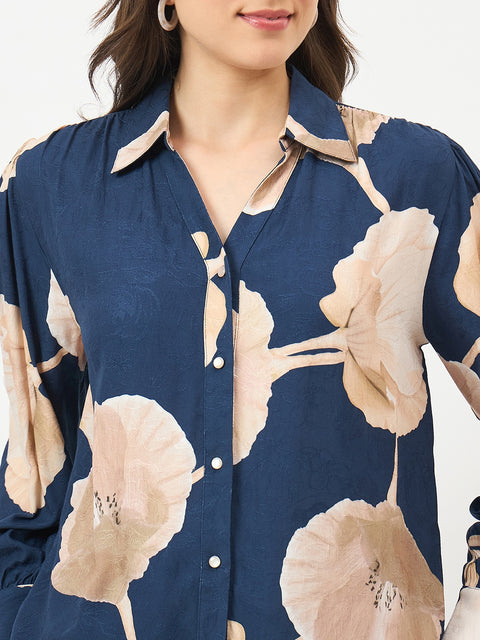 Madame Navy Rayon Shirt