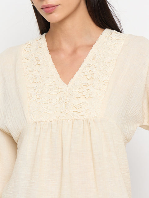 Madame Off-White Printed Top
