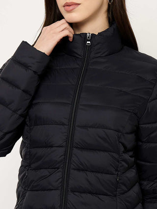 Madame Quilted Black Puffer Jacket