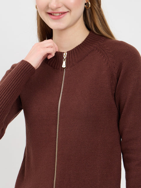 Madame Chocolate Brown Crew Neck Sweater