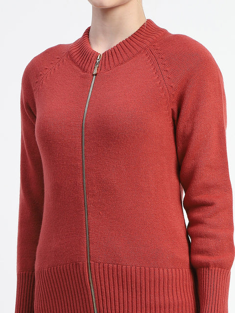 Madame Blush Full-Zip Knit Sweater
