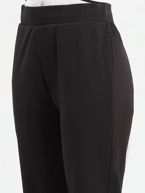 mSECRET Zip Pocket Black Cotton Blend Track Bottoms