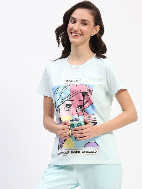 mSECRET Disney Ariel Print Aqua Night Suit