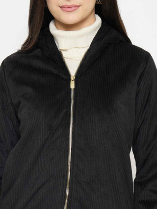 Madame  Black Hooded Sweatshirt