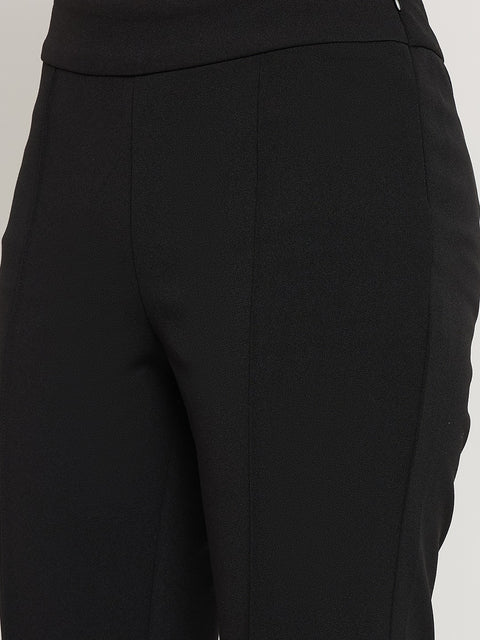 Madame Black Flared Ankle Trousers