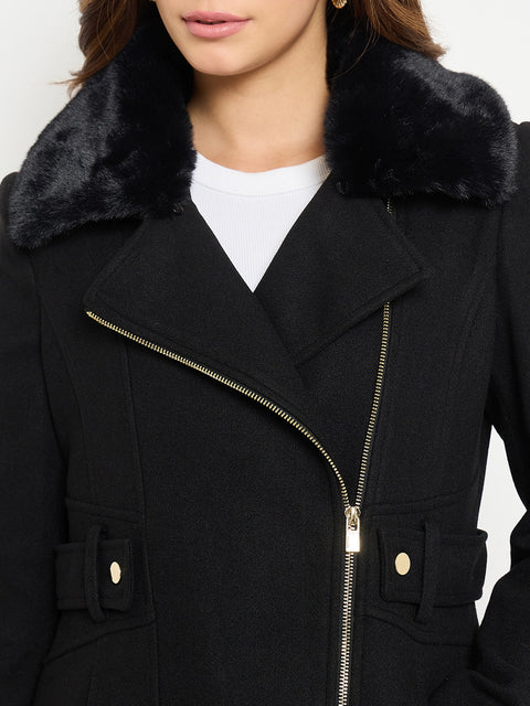 Madame Shirt Collar Long Coat