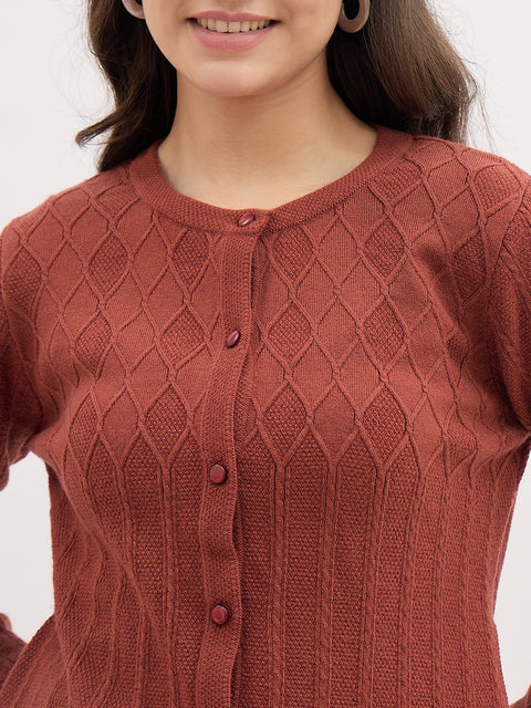 Madame Rust Self Design Cardigan