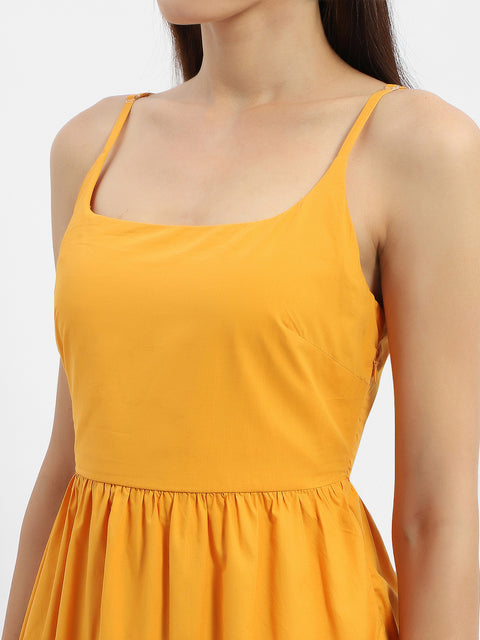 Madame Cami Neck Orange Tiered Maxi Dress