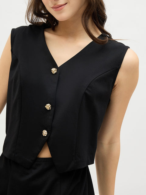 Madame Black Rayon Blend Bodycon Dress