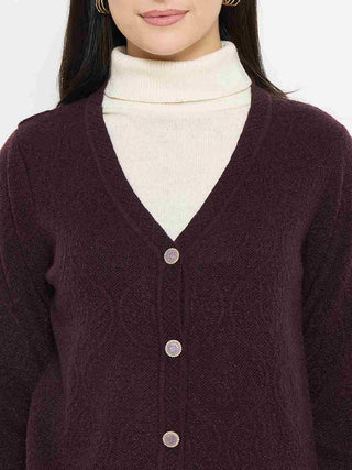 Madame Cable Knit Brown Cardigan
