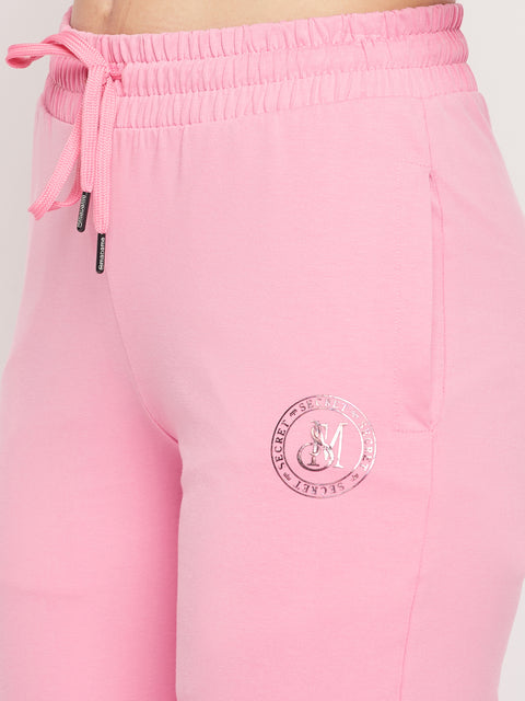 Msecret Pink Cotton Flared Track Bottom