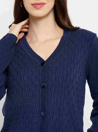 Madame Cable Knit Navy Blue Cardigan