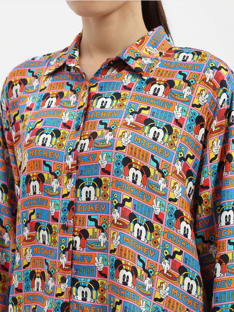 Madame Disney Printed Orange Shirt