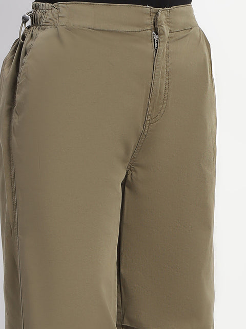 Madame Relax Fit Olive Cotton Joggers