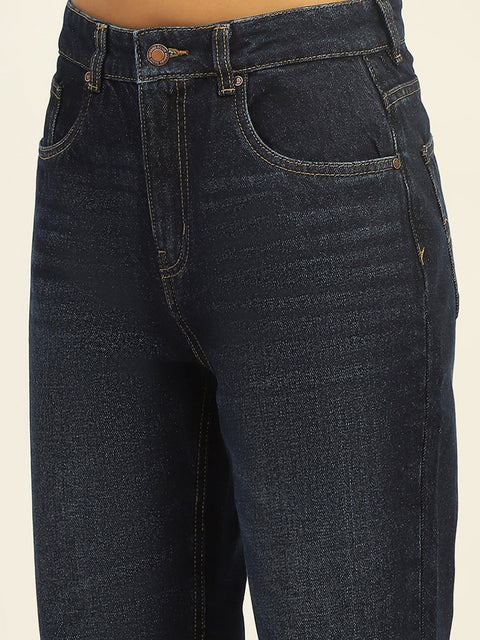 Madame Blue Loose Fit Cotton Jeans