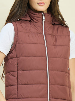 Madame Sleeveless Quilted Jacket with Hood