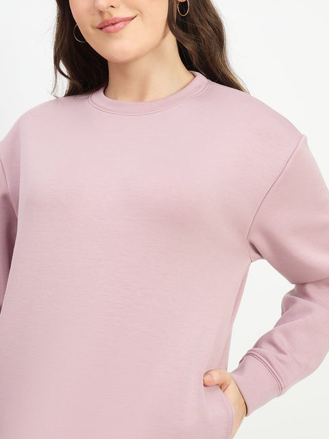 Madame Solid Blush Sweat-Shirt