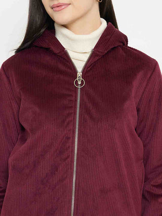 Madame Hooded Plum Sweatshirt