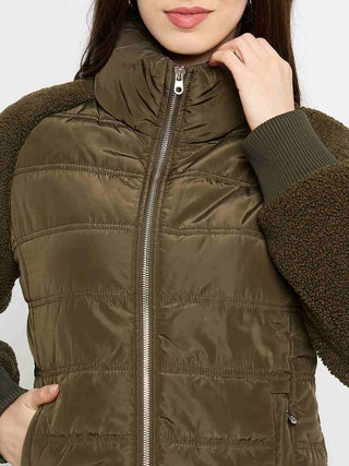 Madame Quilted Olive Green Jacket