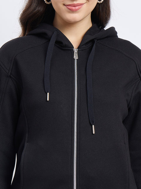 Madame Solid Black Sweatshirt