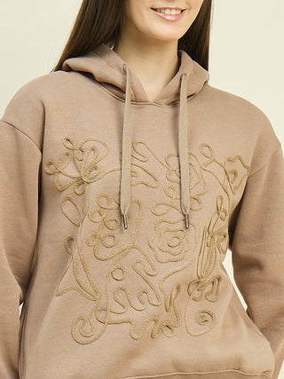 Madame Beige Cotton Blend Sweatshirt